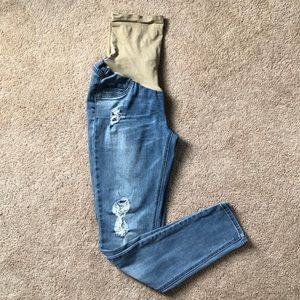 Distressed Maternity Jeans